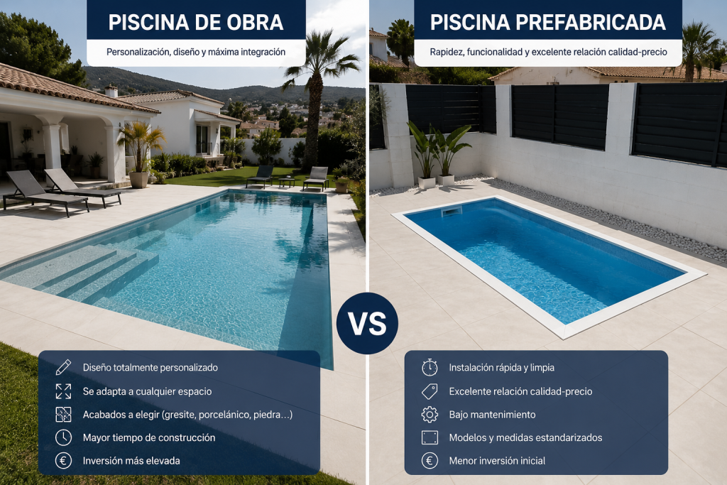 PISCINA DE OBRA O PREFABRICADA