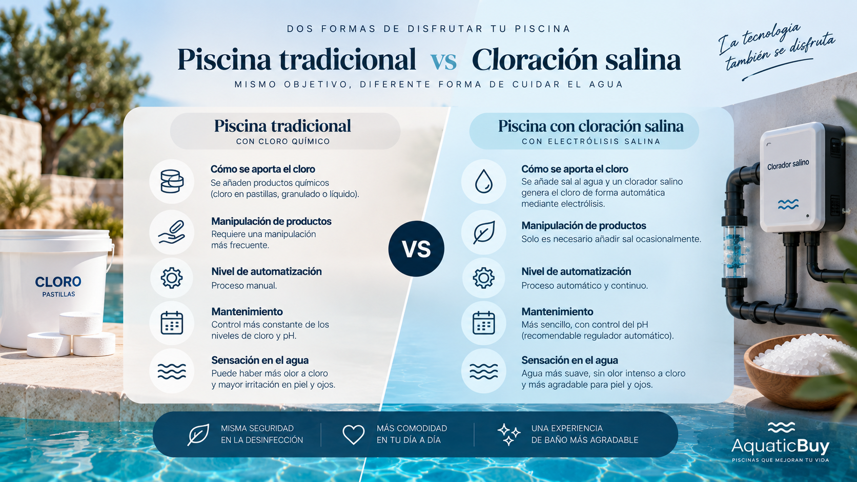 PISCINA CON CLORO O DE SAL